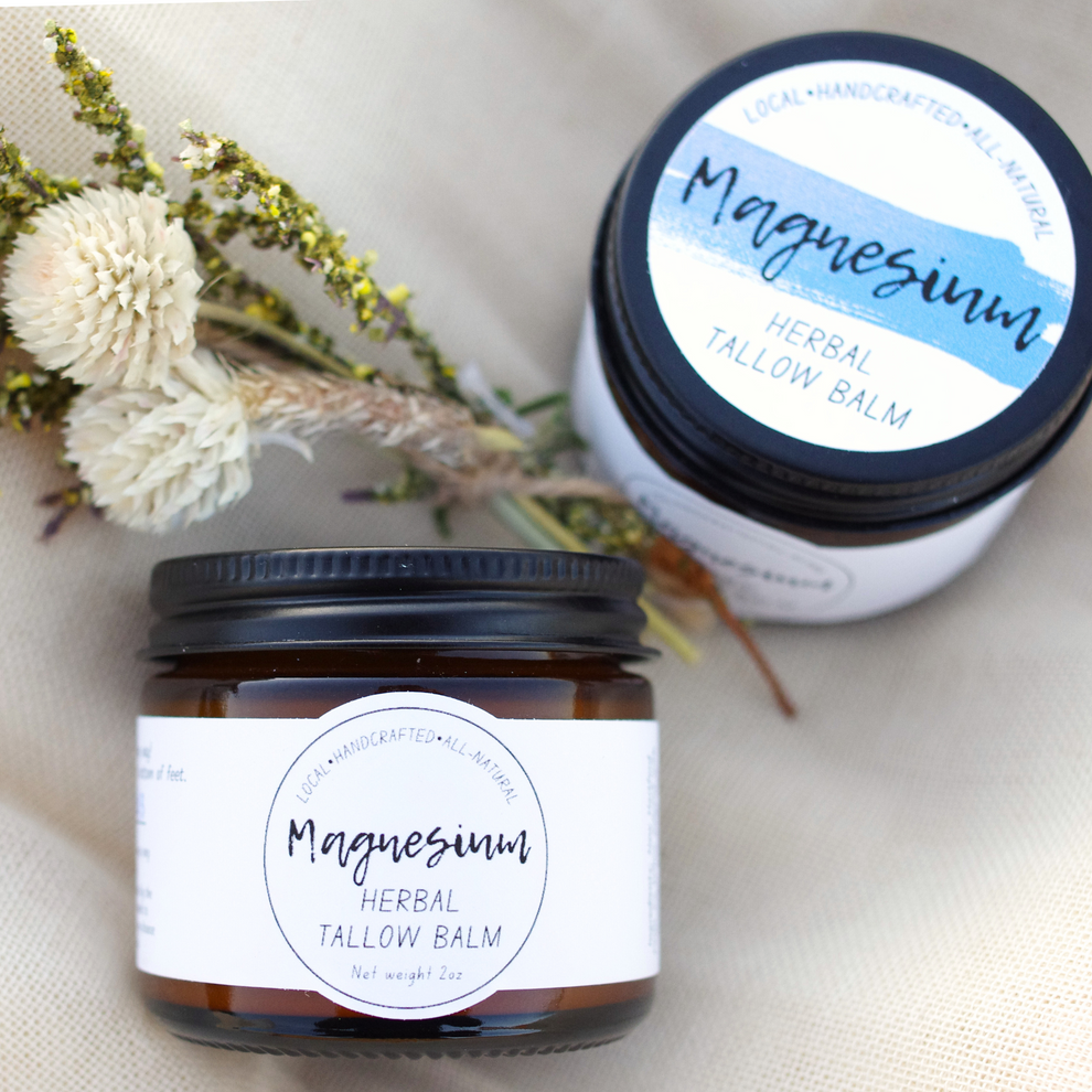Peak Organics Magnesium Infused Tallow Balm - Chamomile, Lavender & Bergamot 80g